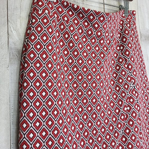Maeve By Anthropolgie Geometric Red Skirt. Size Small - Picture 3 of 8
